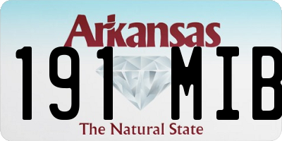 AR license plate 191MIB