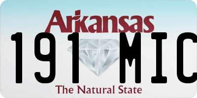 AR license plate 191MIC