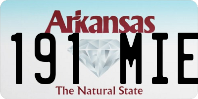 AR license plate 191MIE