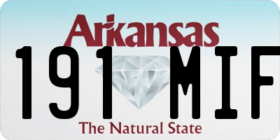 AR license plate 191MIF
