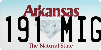 AR license plate 191MIG