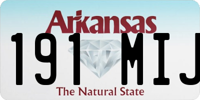 AR license plate 191MIJ