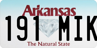 AR license plate 191MIK