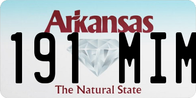 AR license plate 191MIM