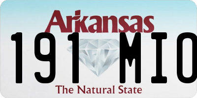 AR license plate 191MIO
