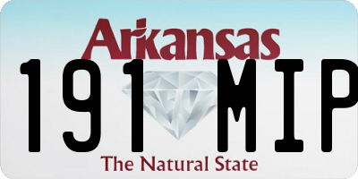 AR license plate 191MIP