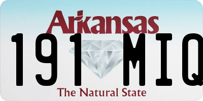 AR license plate 191MIQ