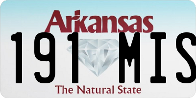 AR license plate 191MIS