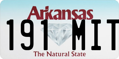 AR license plate 191MIT