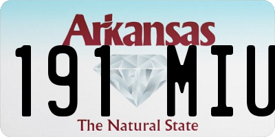 AR license plate 191MIU