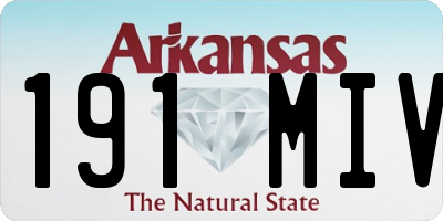 AR license plate 191MIV