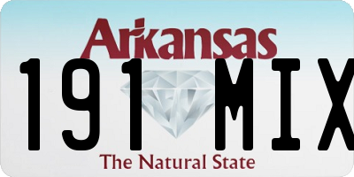 AR license plate 191MIX