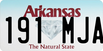 AR license plate 191MJA