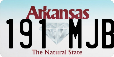 AR license plate 191MJB