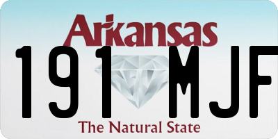 AR license plate 191MJF