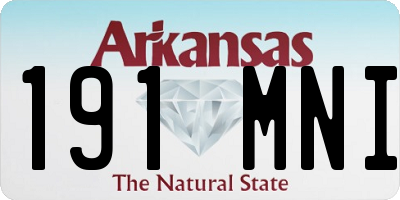 AR license plate 191MNI