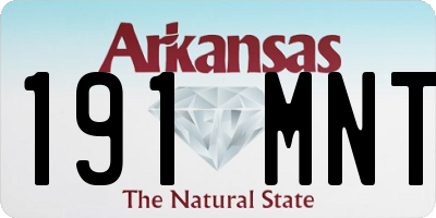 AR license plate 191MNT