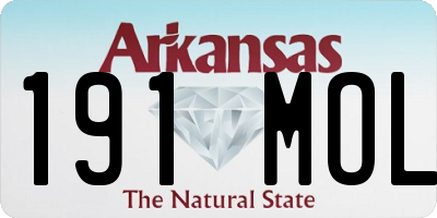 AR license plate 191MOL