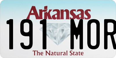 AR license plate 191MOR