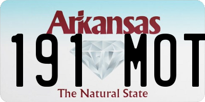 AR license plate 191MOT
