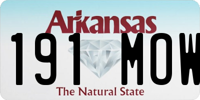 AR license plate 191MOW