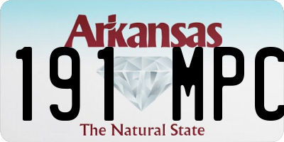AR license plate 191MPC