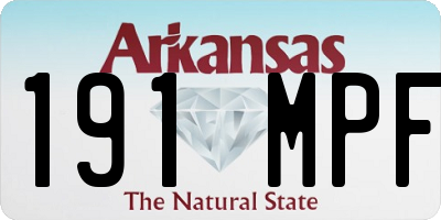 AR license plate 191MPF