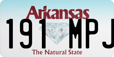 AR license plate 191MPJ