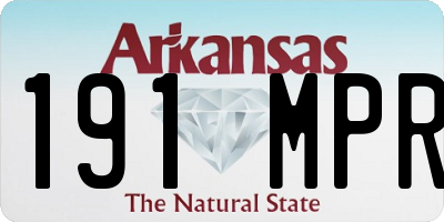 AR license plate 191MPR
