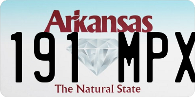 AR license plate 191MPX