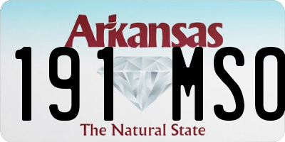 AR license plate 191MSO