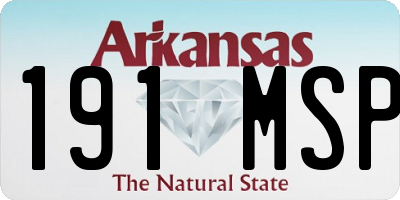 AR license plate 191MSP