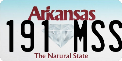 AR license plate 191MSS