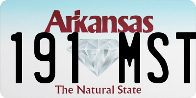 AR license plate 191MST