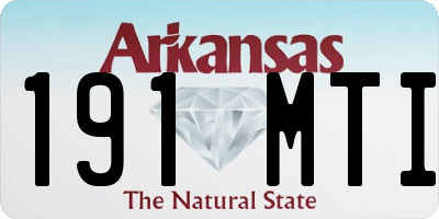 AR license plate 191MTI