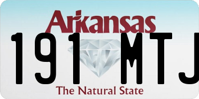 AR license plate 191MTJ