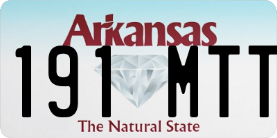 AR license plate 191MTT