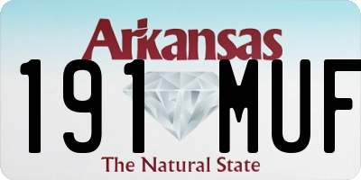 AR license plate 191MUF