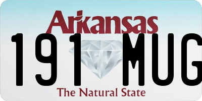 AR license plate 191MUG