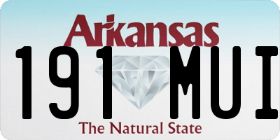 AR license plate 191MUI