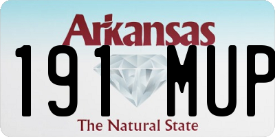 AR license plate 191MUP