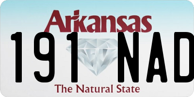 AR license plate 191NAD