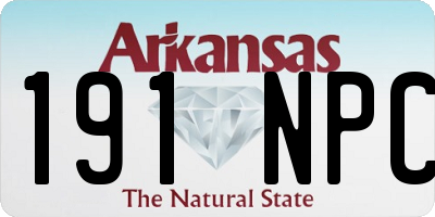 AR license plate 191NPC
