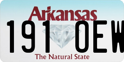 AR license plate 191OEW