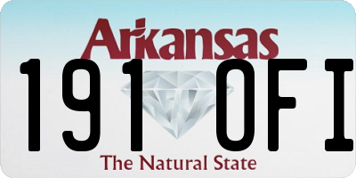 AR license plate 191OFI