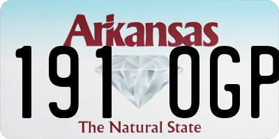 AR license plate 191OGP