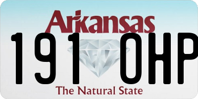 AR license plate 191OHP