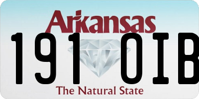 AR license plate 191OIB