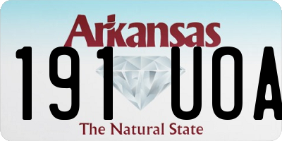AR license plate 191UOA
