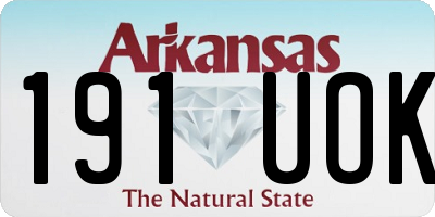 AR license plate 191UOK